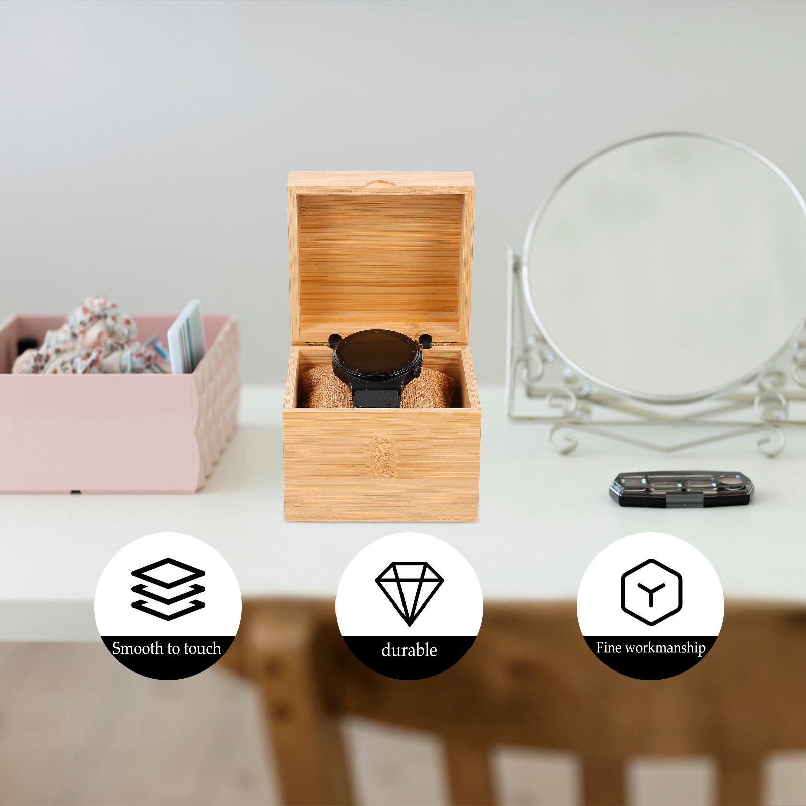 Luxury Watch Travel Case - Drewniane pudełko na zegarki, solidny luksusowy