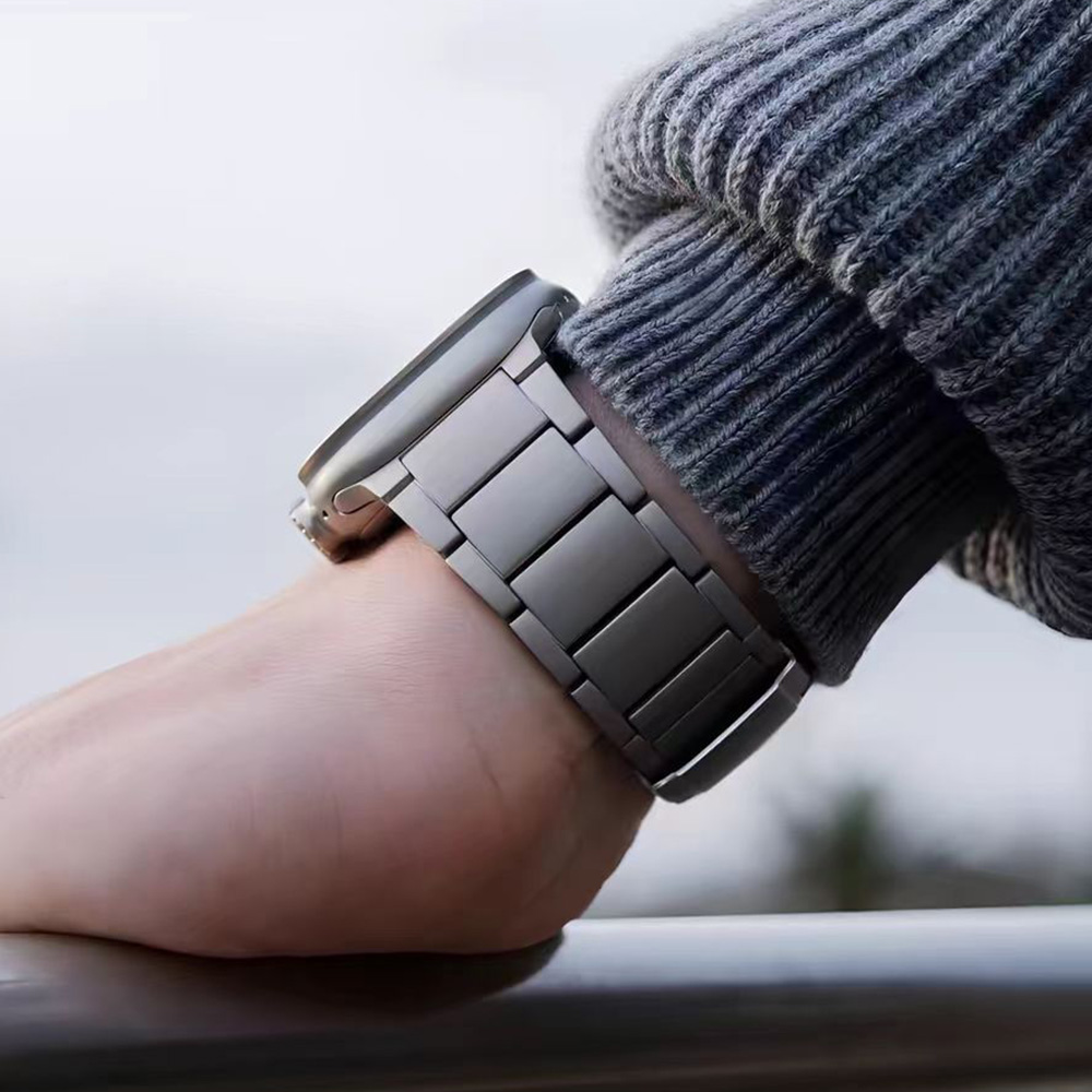 Luxury Watch Apple Bands - Tytanowy męski pasek biznesowy do Apple