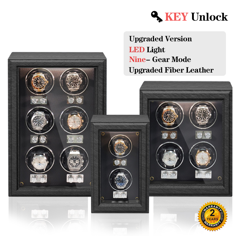 Luxury Watch Winder Box - Luksusowy Drewniany Rotomat do Zegarków Premium