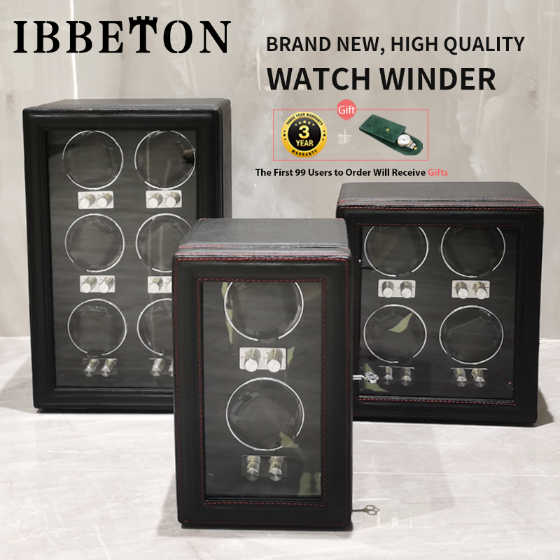 Luxury Watch Winder Box - Luksusowe pokrętło zegarka skórzany automatyczny zegarek
