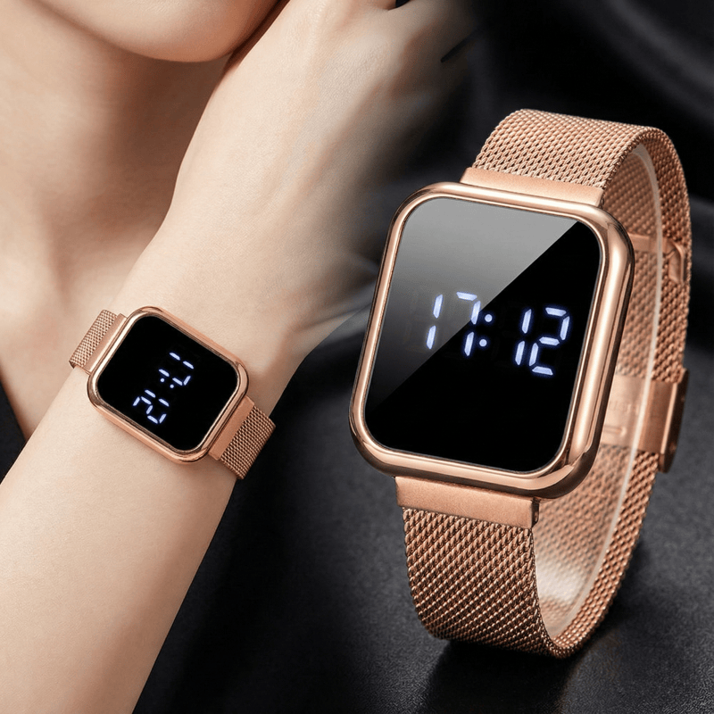 Luxury Watch Uk - Modne prostokątne zegarki cyfrowe dla kobiet