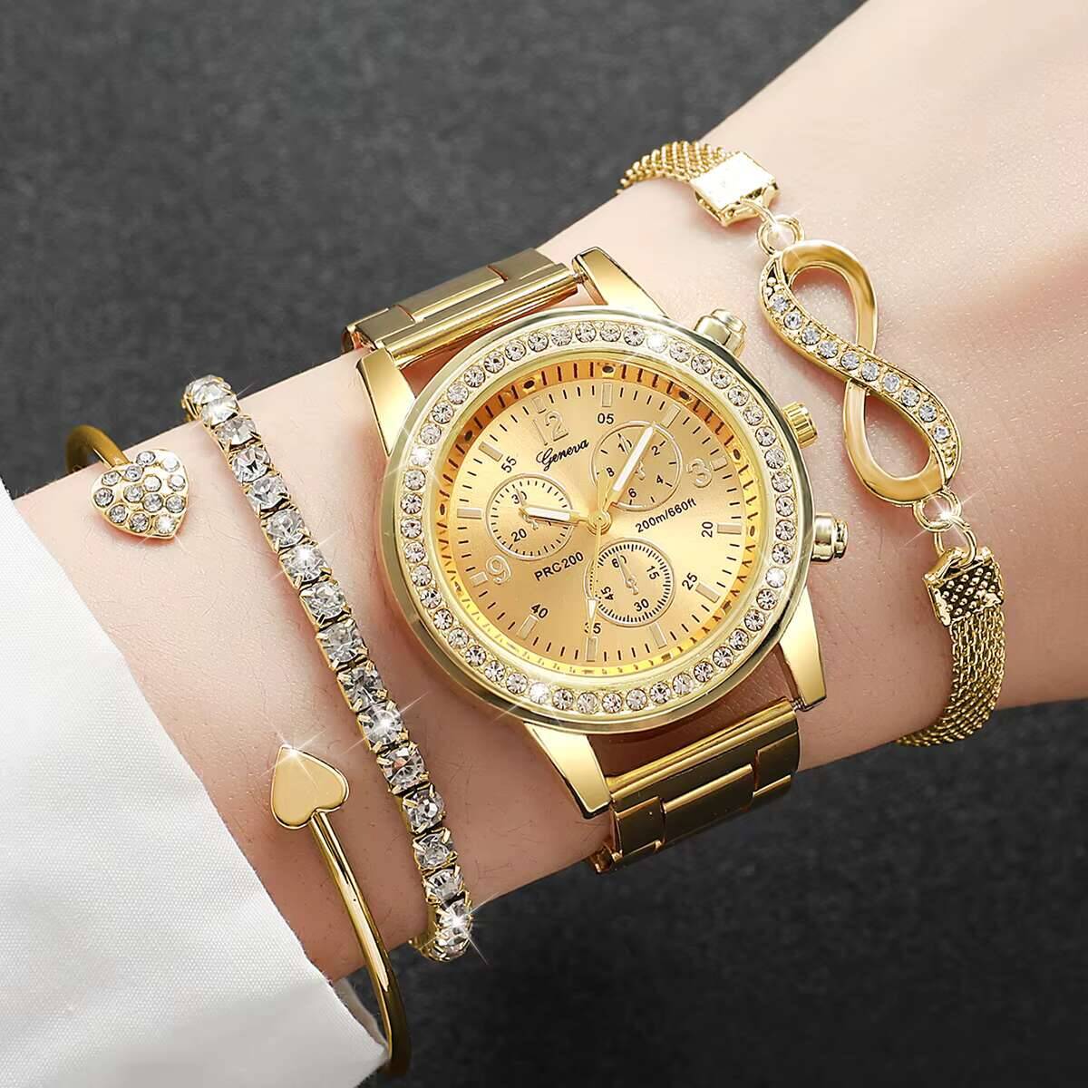 Luxury Watch Travel Case - 4 szt./zestaw Luksusowe damskie zegarki z