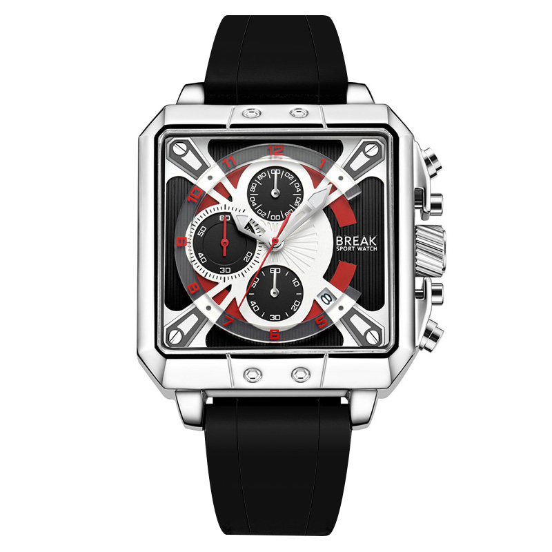 Luxury Watch Rubber Strap - Nowy luksusowy top marka chronograf kwarcowy