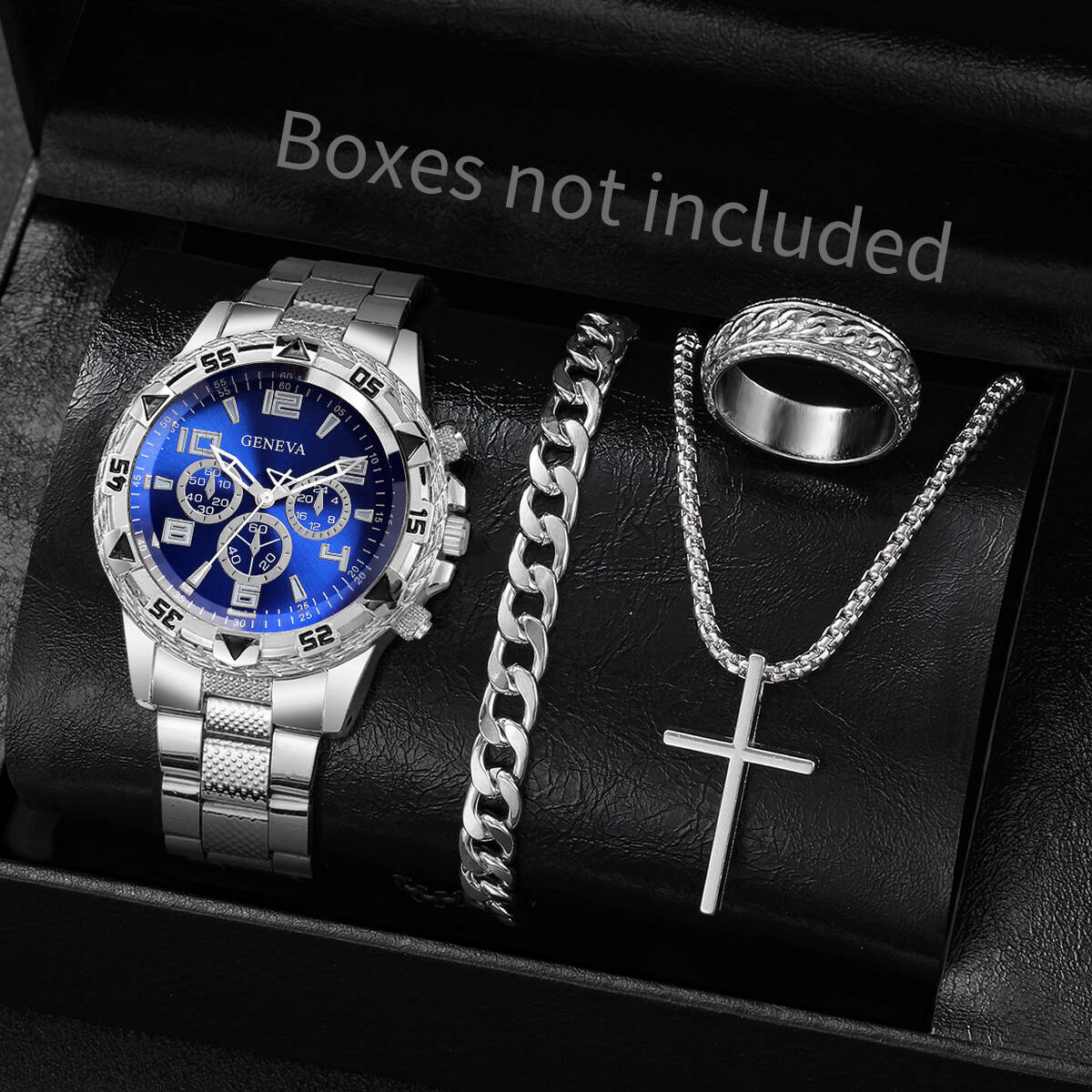 Luxury Watch Organizer For Men - 4 szt./zestaw Modne męskie zegarki biznesowe