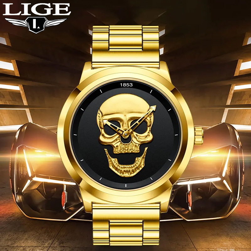 Luxury Watch Organizer For Men - LIGE Top luksusowa marka kwarcowy zegarek