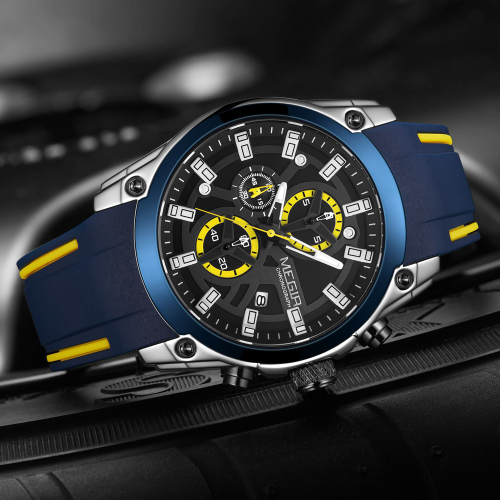 MEGIR Męski Zegarek Kwarcowy T – Luxury Watch Rubber Strap recenzja i cena