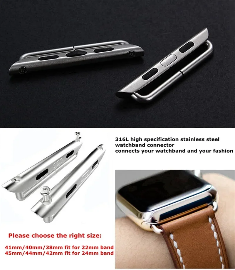 2pcs Connector Adapter for App – Luxury Watch Apple Bands recenzja i cena