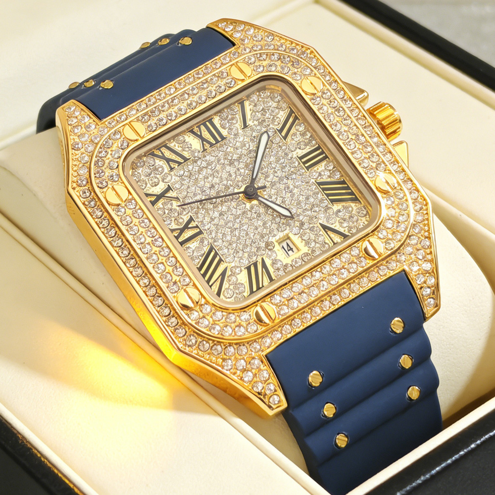 Zegarek kwarcowy męski Hip Hop – Luxury Watch Rubber Strap recenzja i cena