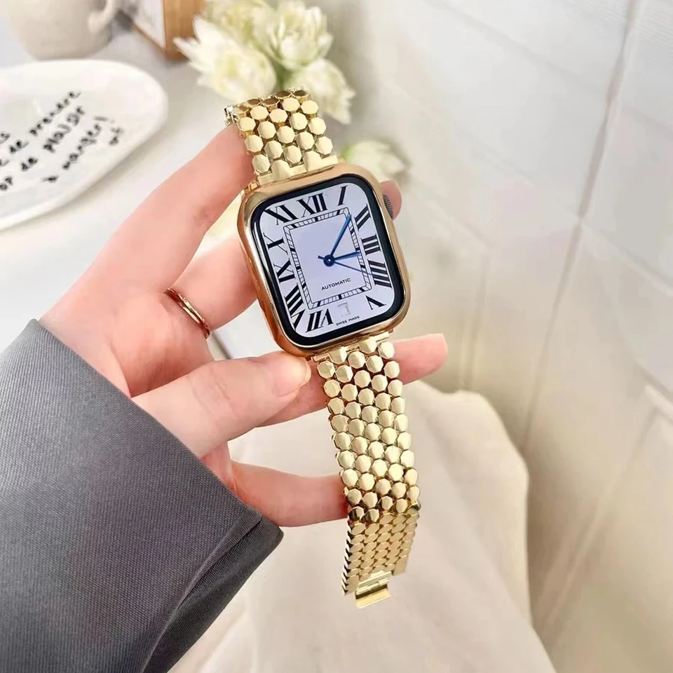 Damski pasek ze stali nierdzew – Luxury Watch Apple Bands recenzja i cena