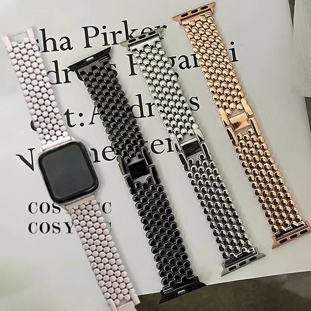 Damski pasek ze stali nierdzew – Luxury Watch Apple Bands recenzja i cena