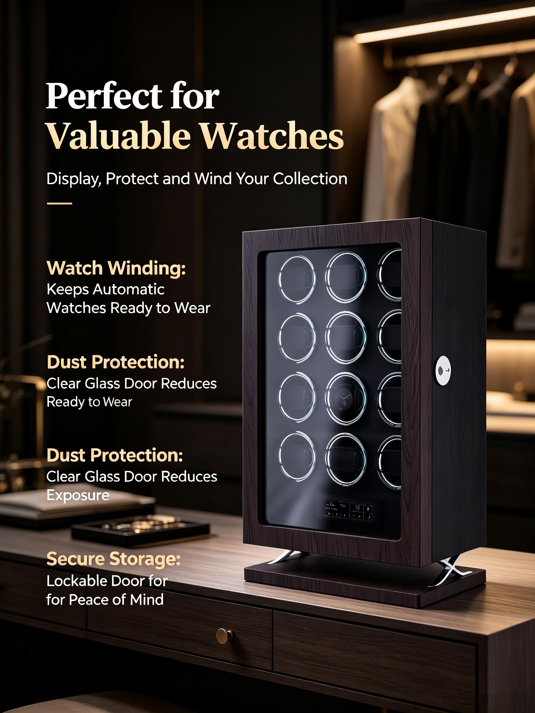 IBBETON Luksusowy Regulowany M – Luxury Watch Winder Box recenzja i cena
