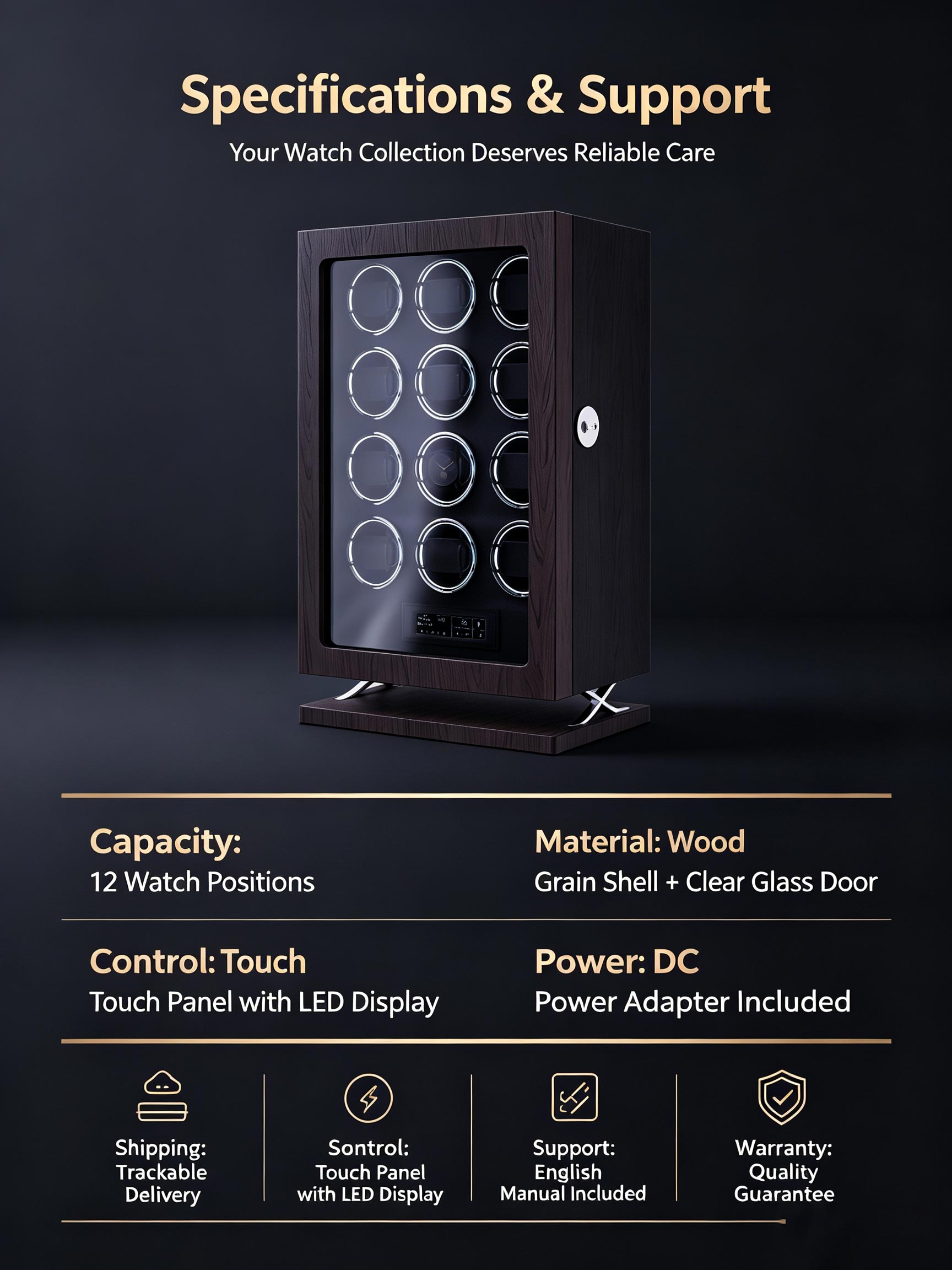 IBBETON Luksusowy Regulowany M – Luxury Watch Winder Box recenzja i cena