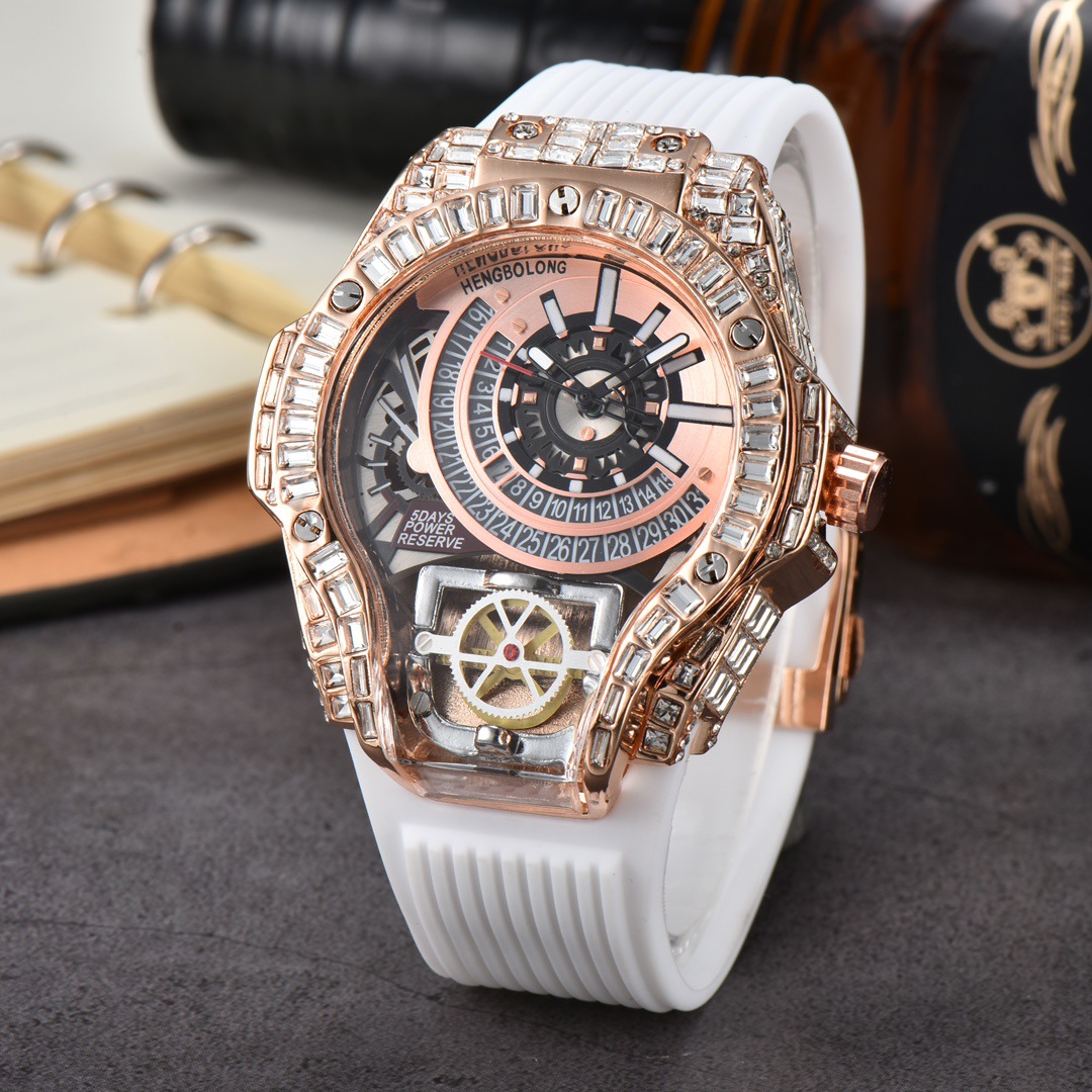 Zegarki męskie luksusowe z peł – Luxury Watch Rubber Strap recenzja i cena