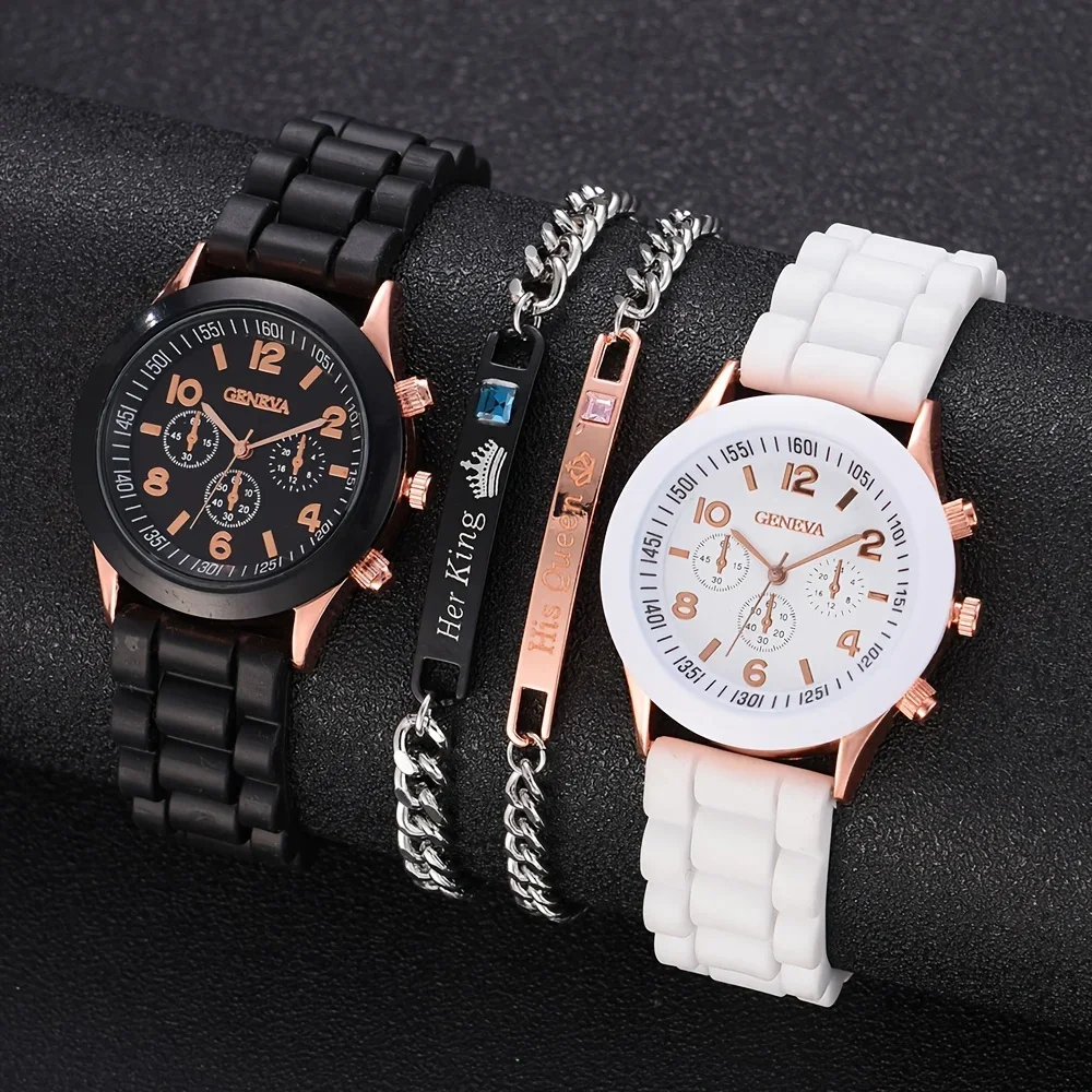 2 szt. Luksusowy zestaw zegark – Luxury Watch Rubber Strap recenzja i cena