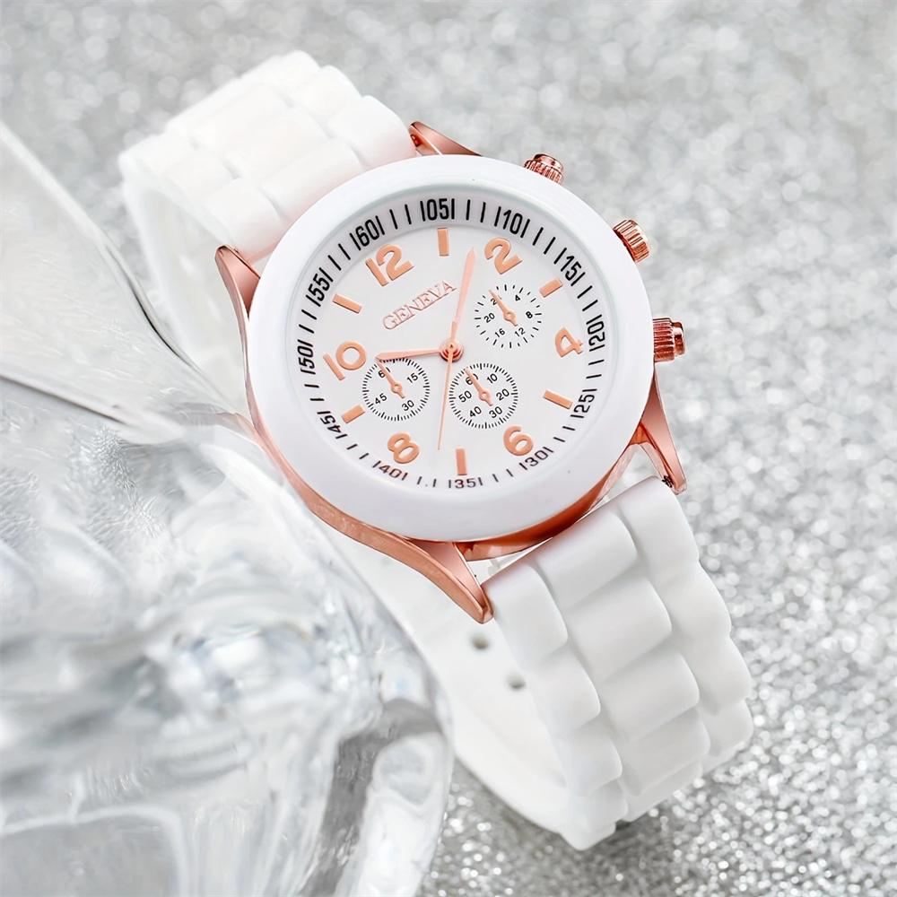 2 szt. Luksusowy zestaw zegark – Luxury Watch Rubber Strap recenzja i cena
