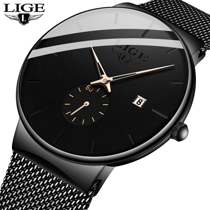 LIGE modne męskie zegarki Top  – Luxury Watch Name recenzja i cena