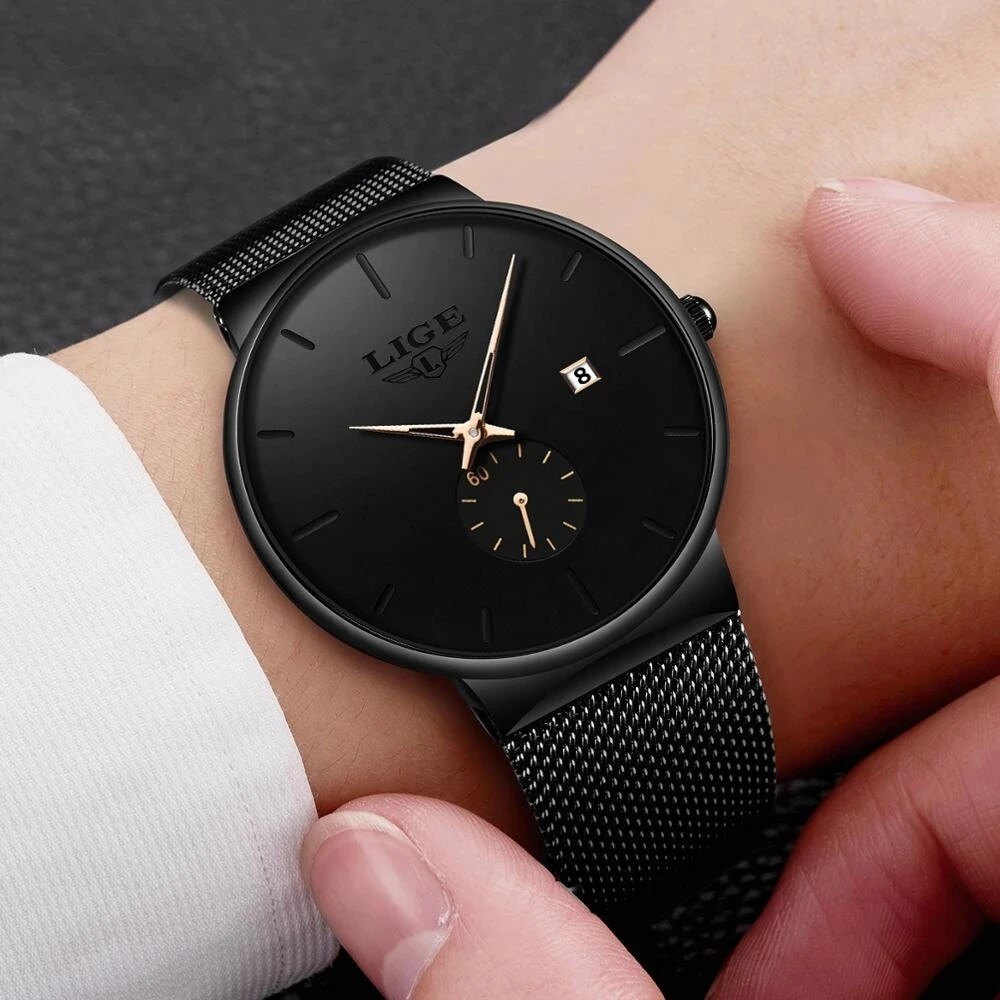 LIGE modne męskie zegarki Top  – Luxury Watch Name recenzja i cena