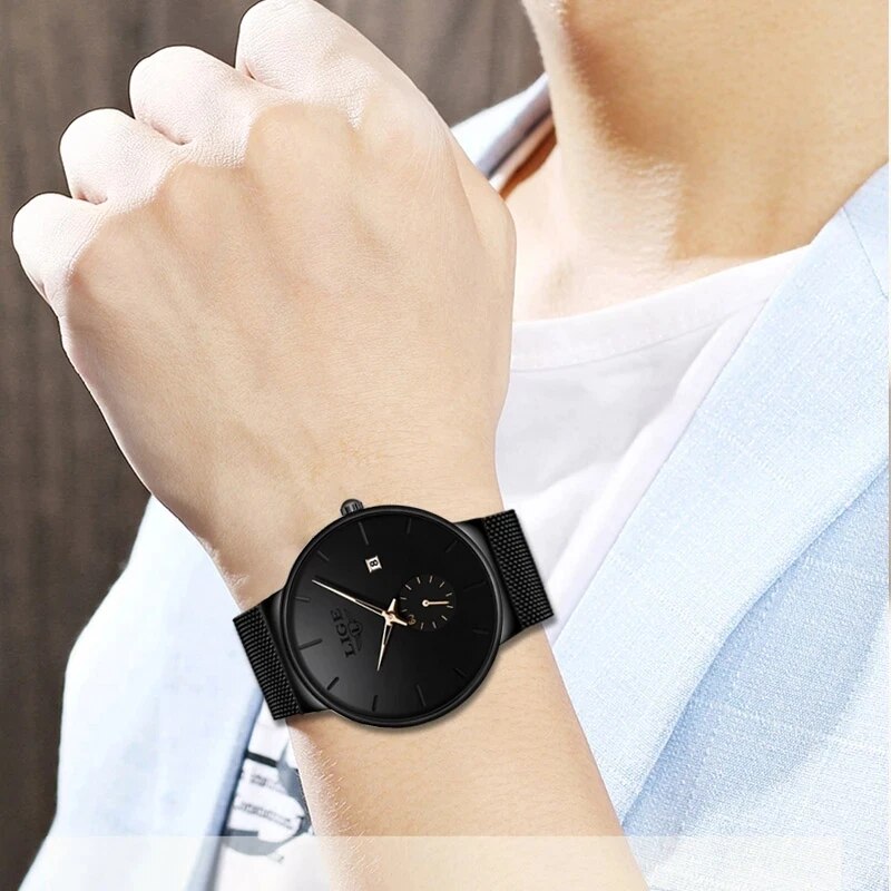 LIGE modne męskie zegarki Top  – Luxury Watch Name recenzja i cena
