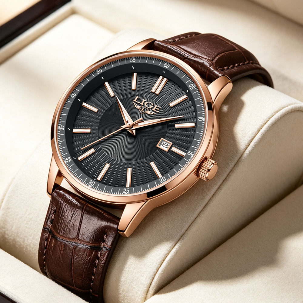 Zegarki męskie LIGE, luksusowa – Luxury Watch Organizer For Men recenzja i cena