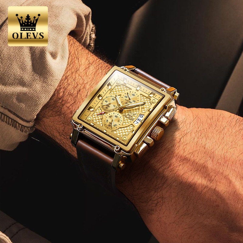 Zegarki męskie marki OLEVS, wo – Luxury Watch Leather recenzja i cena