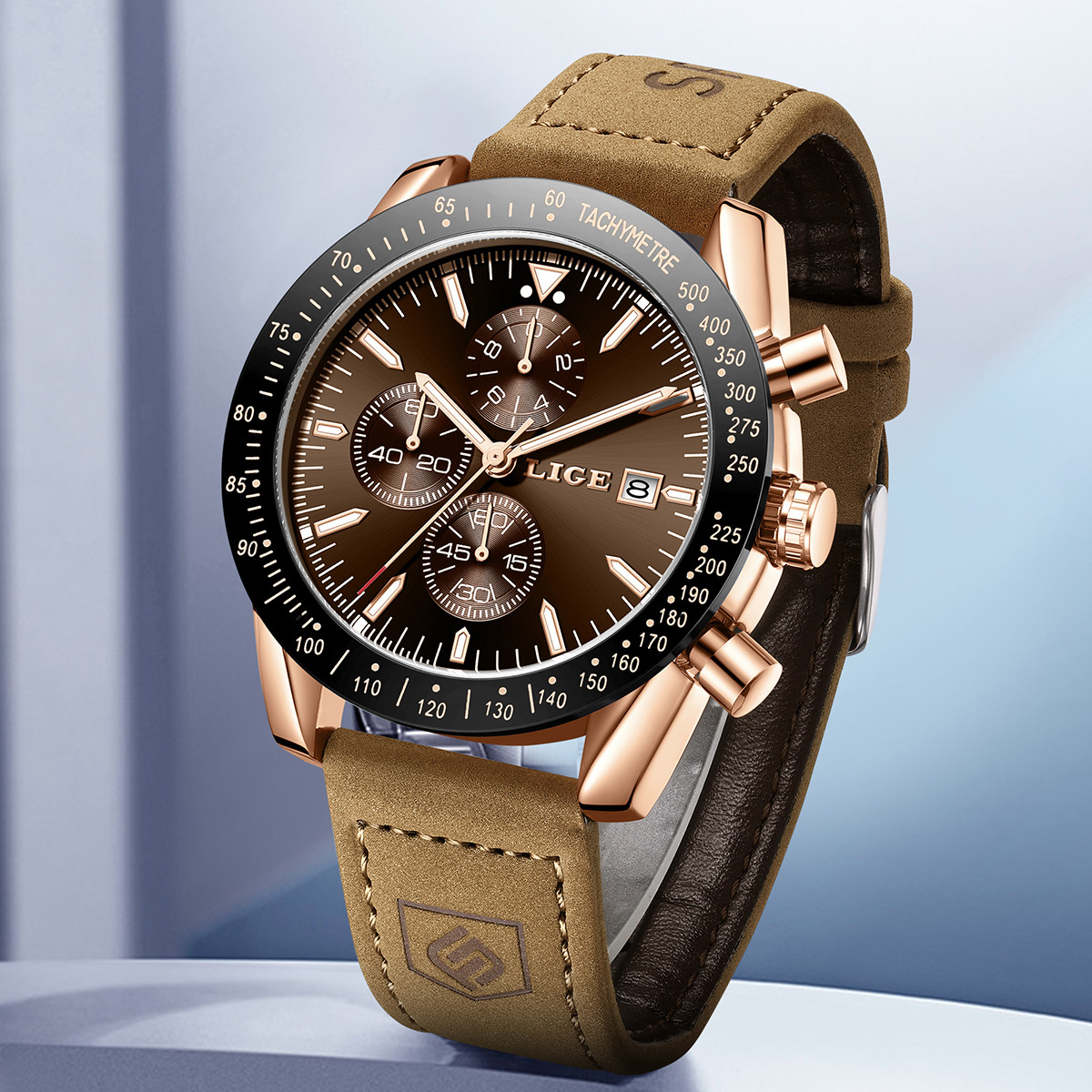 Zegarki męskie LIGE skórzane m – Luxury Watch Leather recenzja i cena