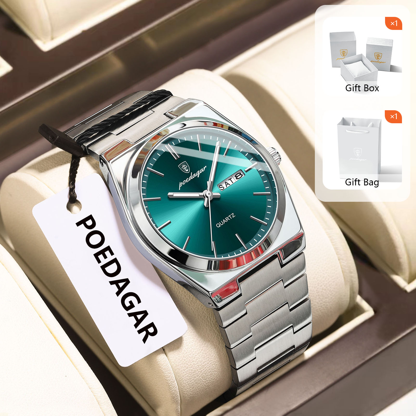 POEDAGAR Oryginalne męskie zeg – Luxury Watch Organizer For Men recenzja i cena